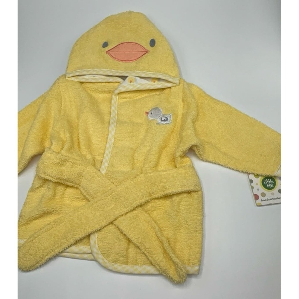 NEW infant baby size 0-9 months Little Me hooded bathrobe.